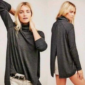 Free People split back turtleneck sweater